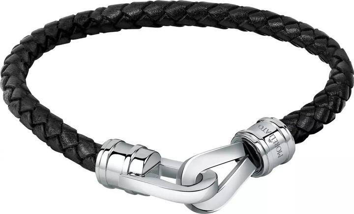 Morellato ack leather bracelet for men Moody SQH42 - Length: 19.5 cm (M) (19.50 cm, Leinen)