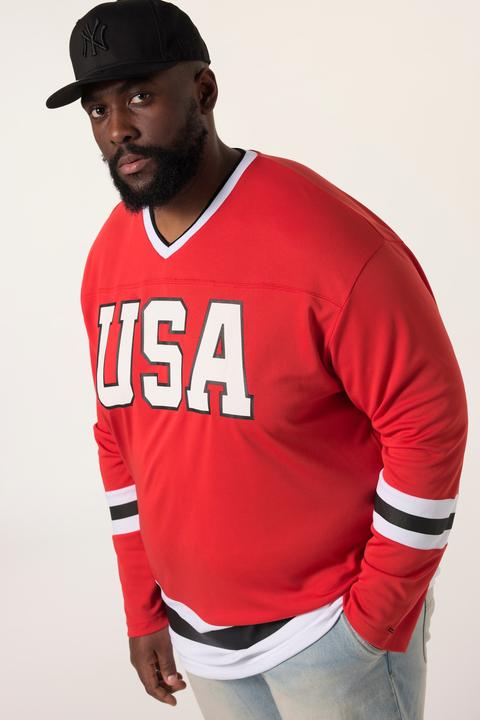 Immagine prodotto Sthuge Maglia dal taglio oversize con maniche lunghe e stampe, fino alla tg. 8XL (5XL)