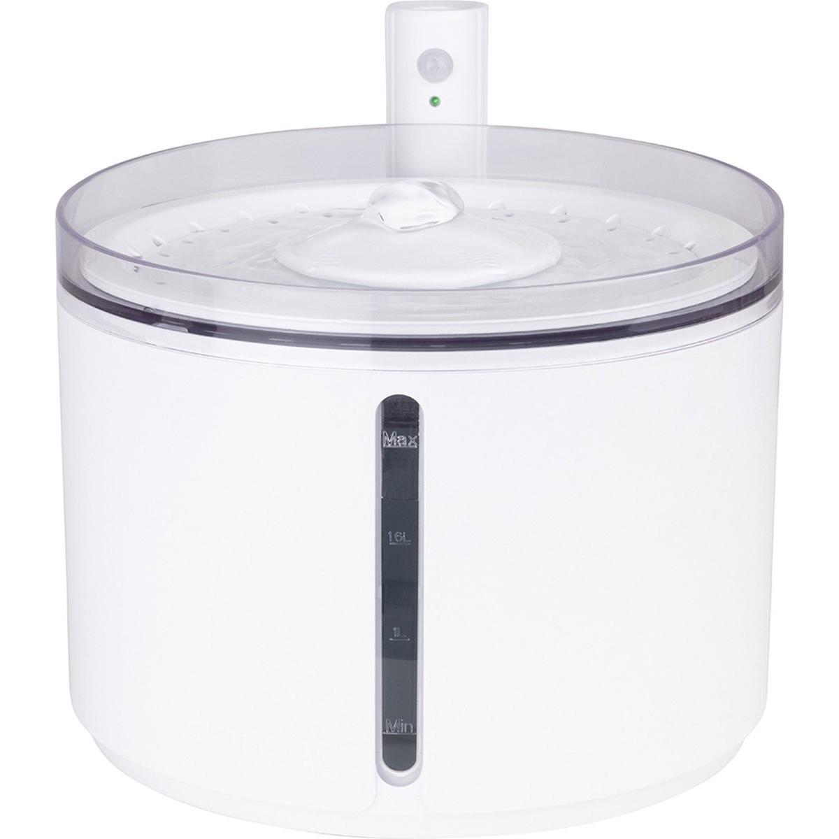 Magni District 70 - FLOW Wireless Fountaine, White - Motion sensor activated 2,2liter (2.20 l), Ciotola mangime + Dosatore