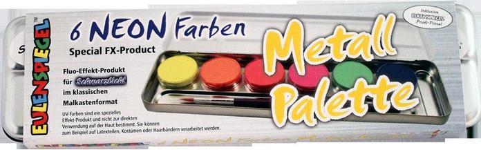 Image du produit Eulenspiegel Palette métal 6 couleurs - UV Néon
