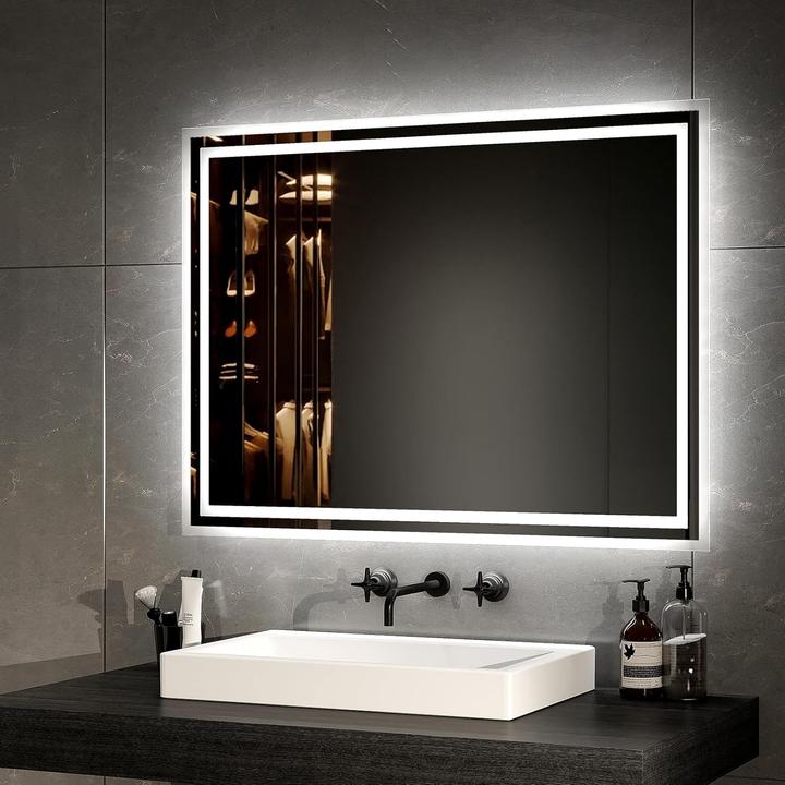 Actual product image Emke LED Badspiegel (80 x 60 cm)