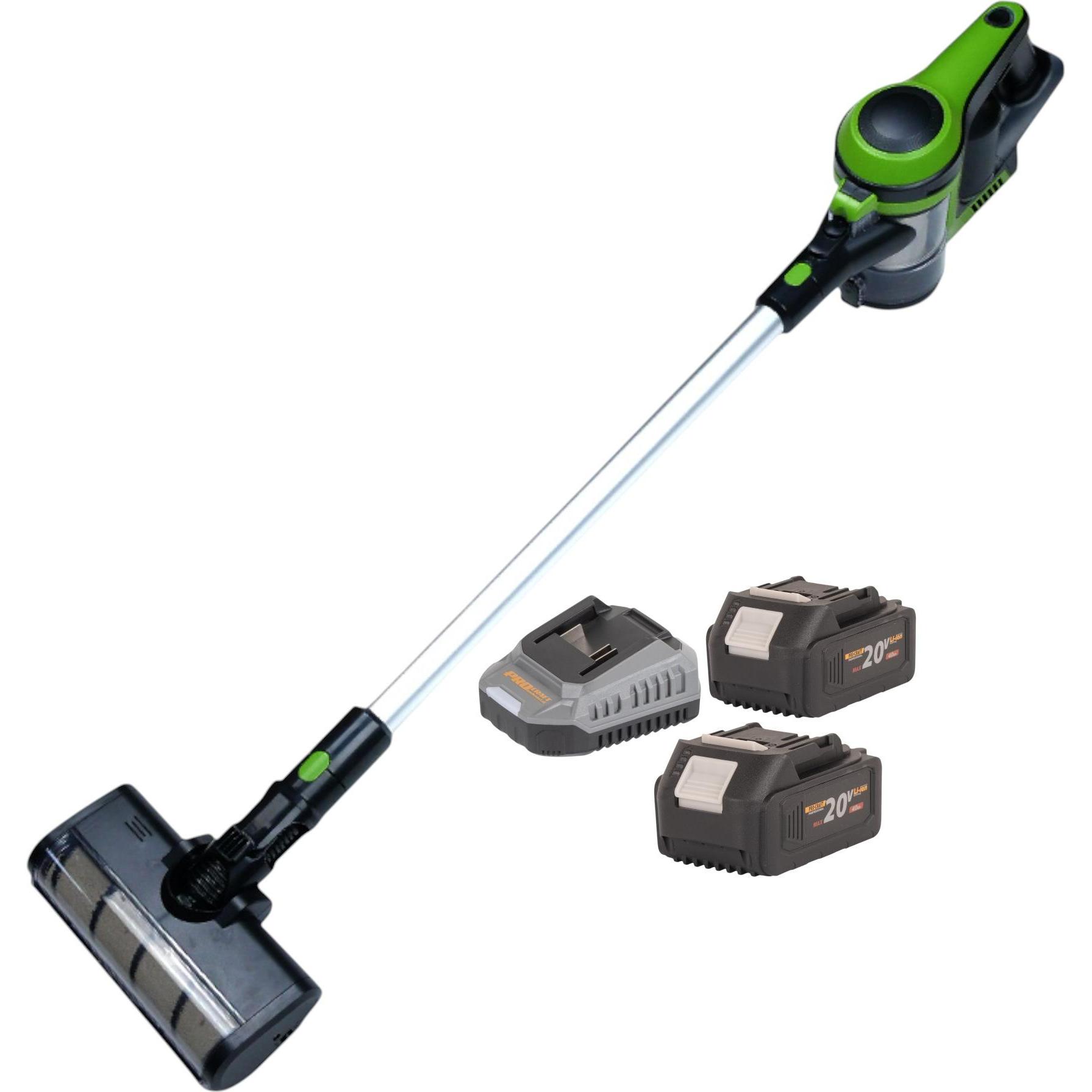 Procraft VP30 Akku Stielstaubsauger 20 V 0,8 l Brushless + 2x Akku 4,0 Ah + Ladegerät, Aspirapolvere