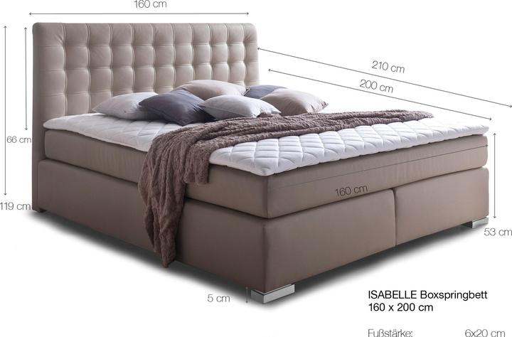 Actual product image Möbel-Eins Isabell (160 x 200 cm)