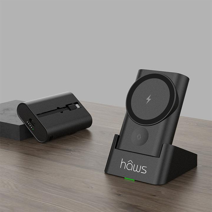 Image du produit Haws Hâws Orø 3-i-1 magnetisk powerbank til trådløs opladning (5200 mAh, 15 W)