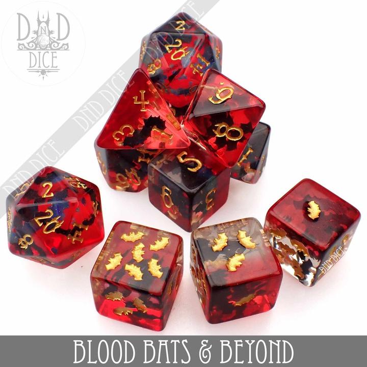 Actual product image DnD Dice Blood Bats & Beyond 11 Dice Set