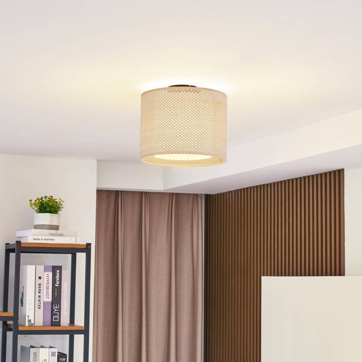 Actual product image Lindby Soula ceiling light fabric Ø 26 cm (E27)