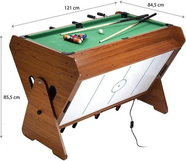 Produktbild Nils Sdg Set Tisch Zum Spielen Von 3in1 Billard Tischfussball Air Hockey Fun