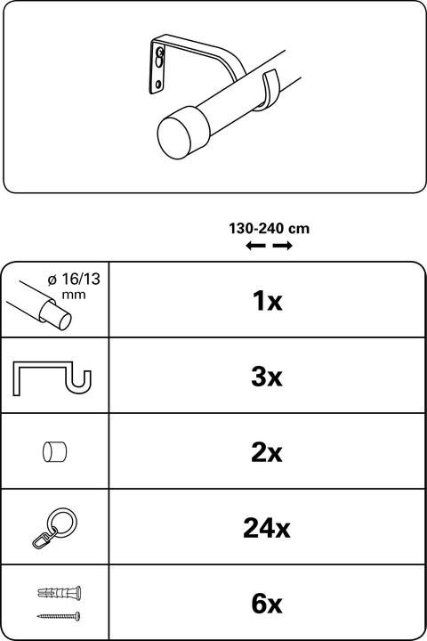 Produktbild Gardinia Gardinenstangen Set