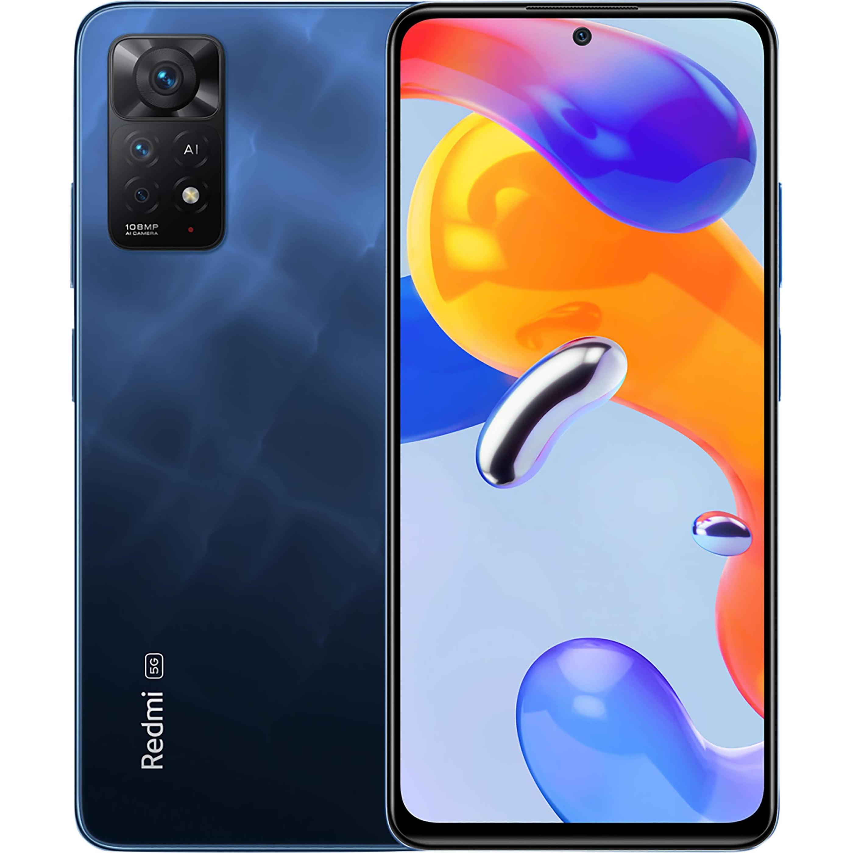 Xiaomi Redmi Note 11 Pro 5G (128 GB, Atlantic Blue, 6.67", Hybrid Dual SIM, 5G), Smartphone, Blau
