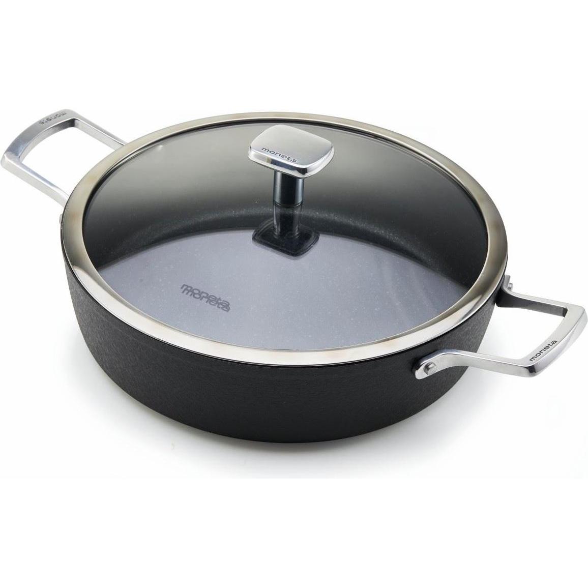 Moneta Armonia Induction Casserole Pan with Lid Non-Stick and Anti-Scratch Coating, Suitable for All Stovet, Pfanne + Ko...