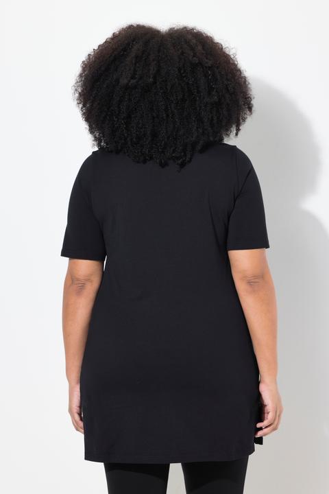 Produktbild Ulla Popken Longshirt, A-Linie, Rundhalsausschnitt, Halbarm (68)