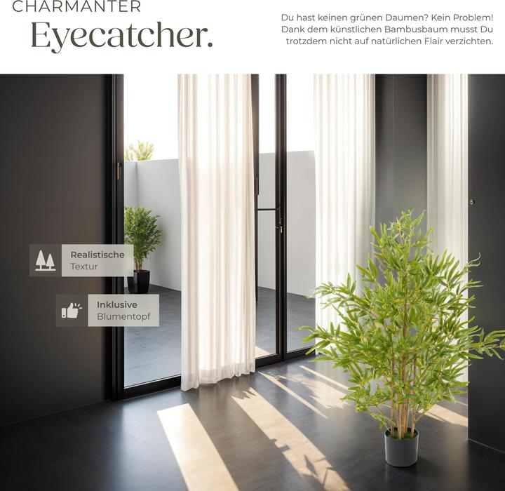 Actual product image tectake Bambusbaum Bambosa (120 cm)