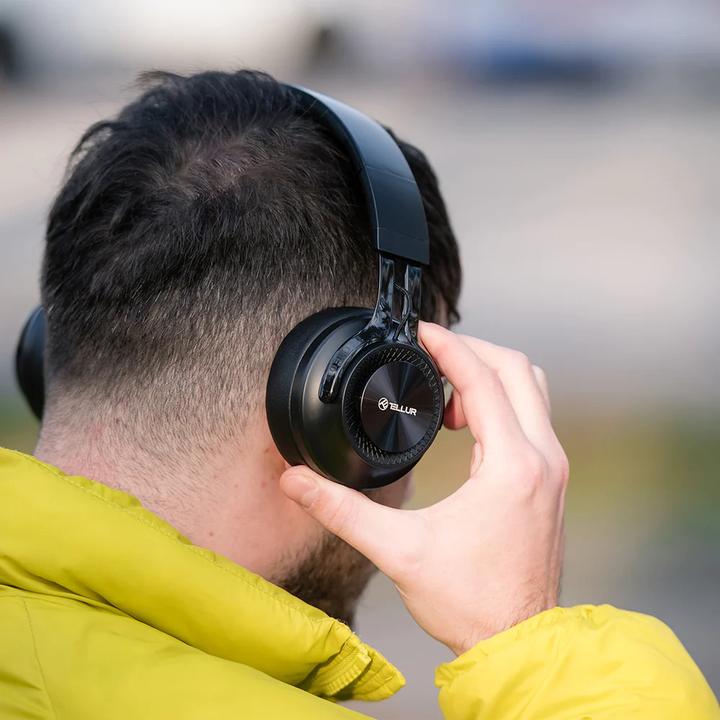 Actual product image Tellur Feel Bluetooth Over-Ear Headphones Black (ANC, 15 h, Wireless)
