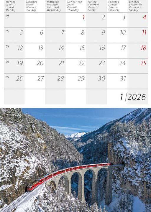 Produktbild Kleiner Schweizer Kalender 2026 (Harter Einband, Deutsch, Französisch, Italienisch)