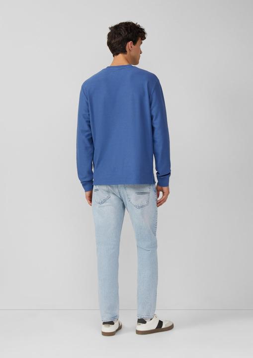 Produktbild s.Oliver Sweatshirt Leichtes Sweatshirt mit Rippstruktur und Logo (S)