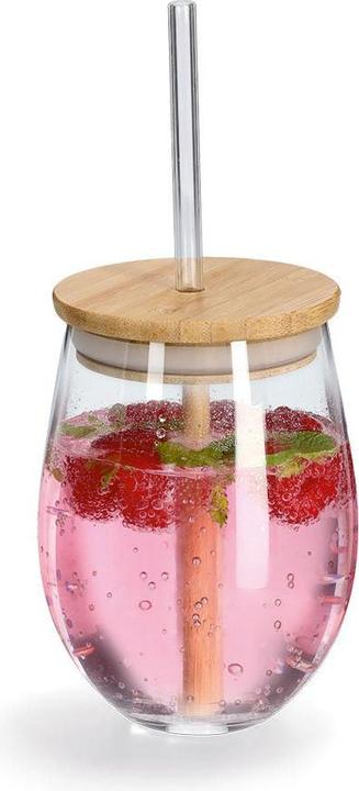 Immagine prodotto Zeller Present Bicchiere con coperchio in bambù (0.50 l, 1x)