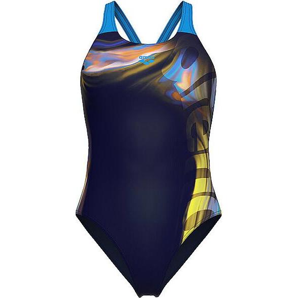 Arena, Damen, Badeanzug, Women's Dream-H-Line Swimsuit V Back, Blau, (36)