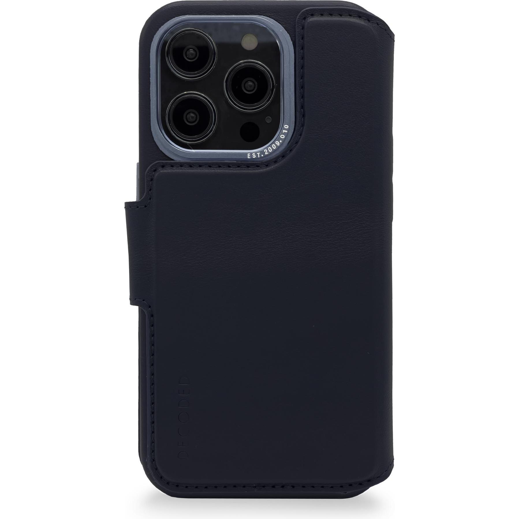 Decoded Leather Detachable Wallet (Apple iPhone 14 Pro Max), Smartphone Hülle, Blau