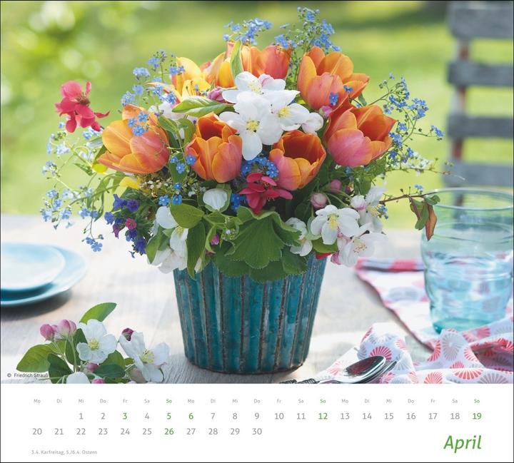 Produktbild times&more Blumen Bildkalender 2026 (30 x 27 cm)