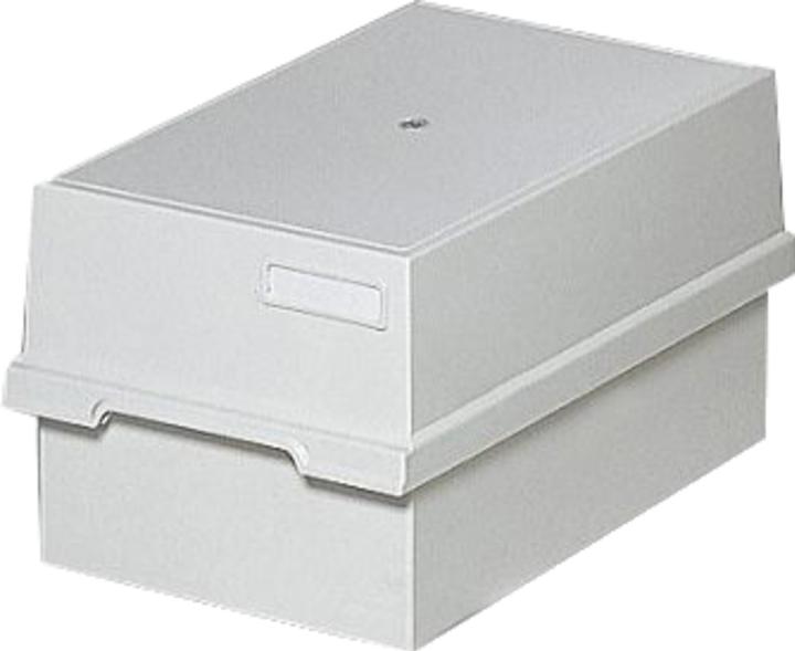Exacompta Card index box A4 landscape light gray with lid (A4)