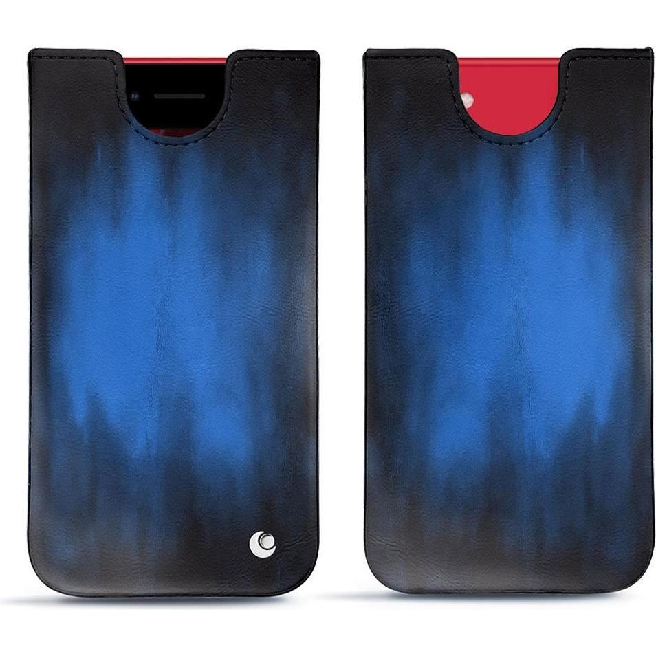 Noreve Lederschutzhülle (Apple iPhone SE (2nd Gen), Apple iPhone SE (3rd Gen)), Smartphone Hülle, Blau