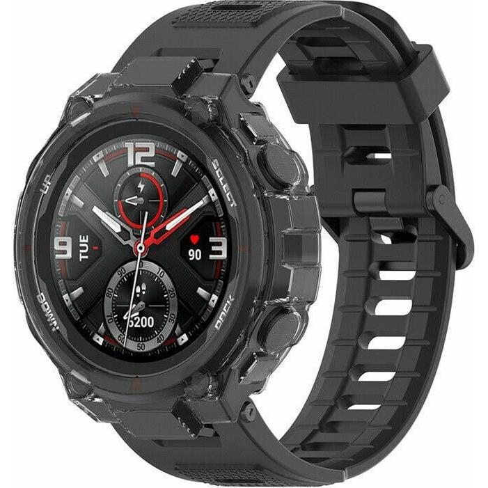 Thumbnail - Strap-it TPU-Hülle (Silikon, T-Rex), Uhrenarmband, Schwarz