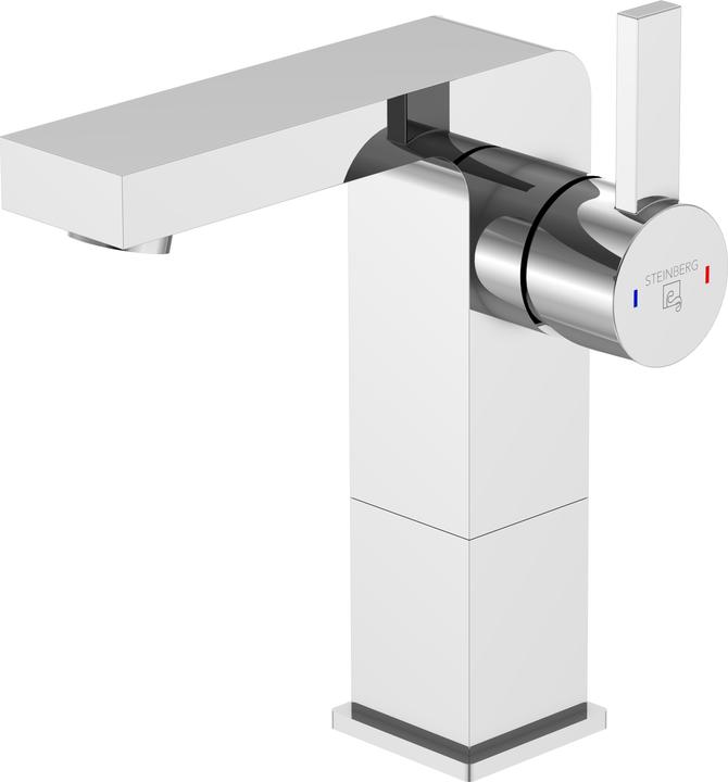 Produktbild Steinberg Serie 120 Waschtischarmatur, mit Ablaufgarnitur, Ausladung 120mm, H:220mm, 1201755