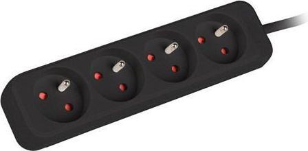 Image du produit Lanberg PS0-04E-0100-IEC-BK Câble d'extension 4 sorties AC Indoor (4 x, C14, 1 m)