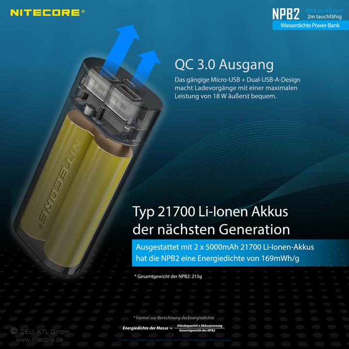 Image du produit Nitecore NPB2 (10000 mAh, 18 W)