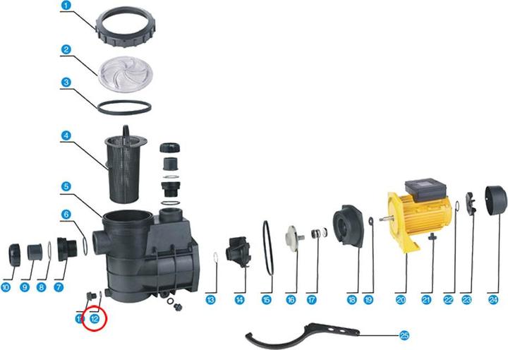 Produktbild SunSun Schwimmbadpumpe Ersatzteil HZS-550 750 Dichtung 3 Poolpumpe Pumpe Pool