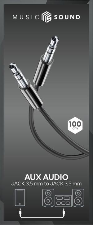 Produktbild Music Sound Aux Audio jack 3.5mm (1 m, AUX Kabel)