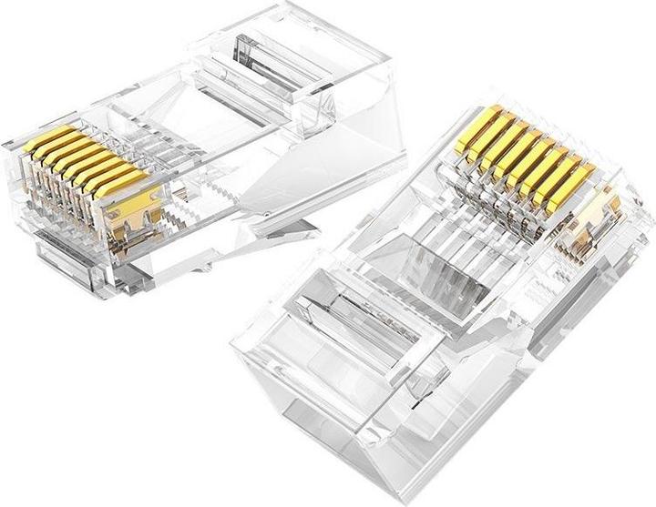Actual product image Ugreen 10x plug plug coupler end RJ45 8P8C Cat 6 transparent (50961) (CAT6)