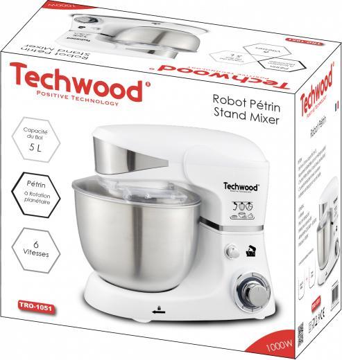 Techwood TMB-340 Küchenmaschine mit 2 Schüsseln je 3,5L