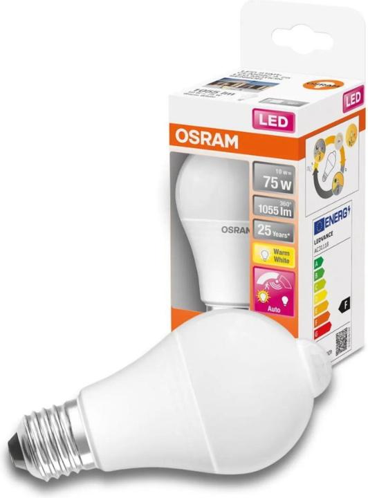 Produktbild Osram Star Motion Sensor Classic A (E27, 1055 lm, 4x)
