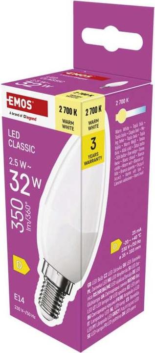 Image du produit Emos Classic (E14, 2.50 W, 350 lm, 1 x, D)