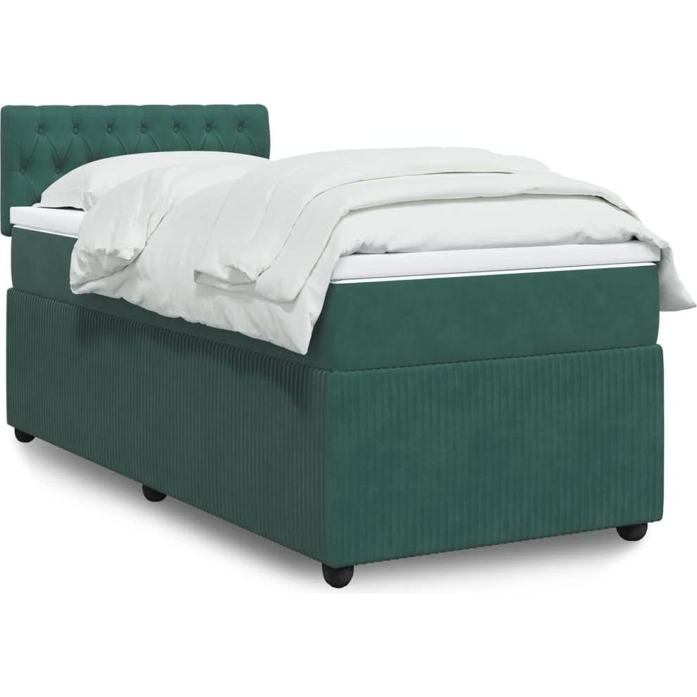 VidaXL, Bett, Bo x springbett mit Matratze 160 x 200 cm Samt (160 x 200 cm)