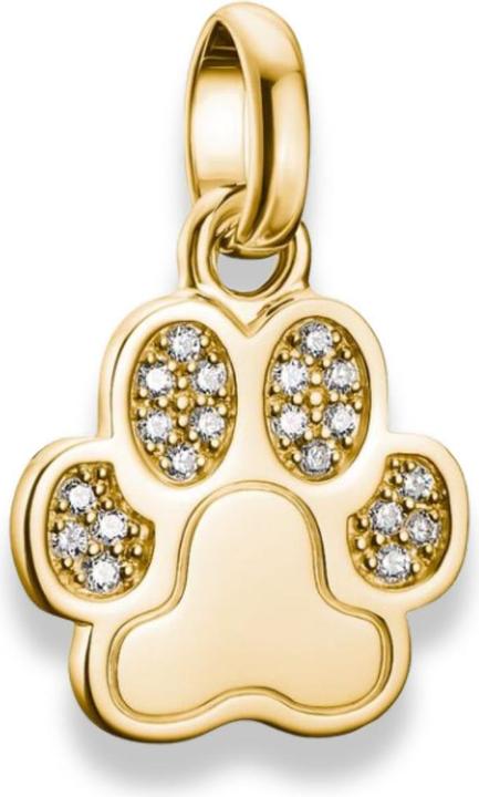 Actual product image Thomas Sabo Charm-Anhänger Pfote mit Steinen Connect vergoldet (Sterling Silver)
