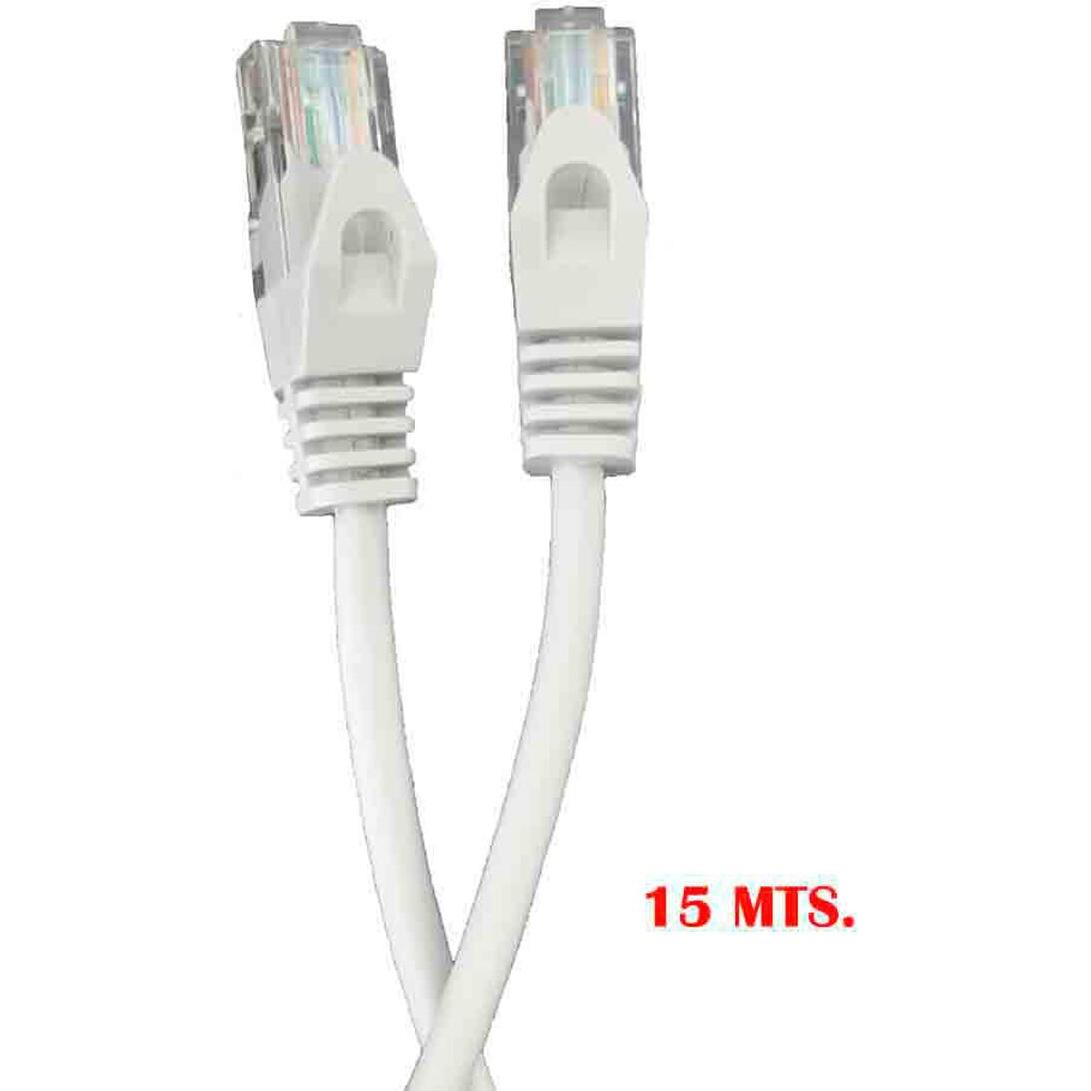 EDM Cavo di rete rigido UTP categoria 5e 56023 Bianco Grigio (UTP, CAT5e, 15 m), Cavo di rete