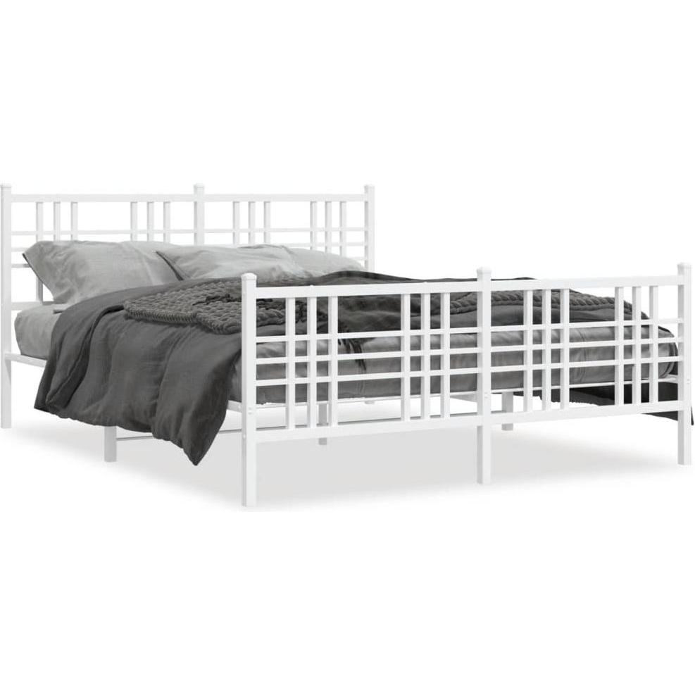 VidaXL, Bett, Bettgestell mit Kopf- und Fussteil (160 x 200 cm)