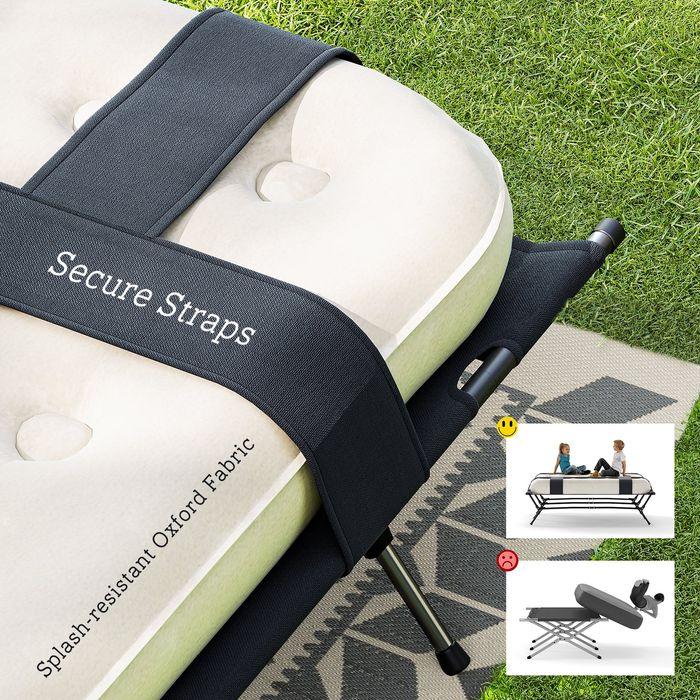 Actual product image Swisshandel24 Feldbett Campingbett mit Luftmatratze Pumpe 200 x 153 cm belastbar bis 200 kg