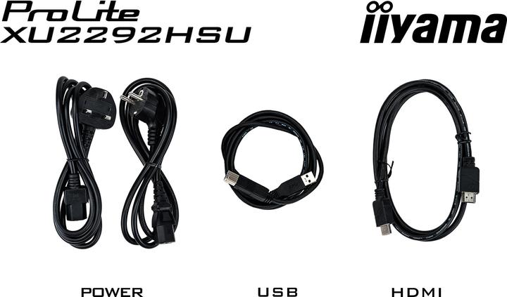 Produktbild iiyama XU2292HSU-B6 54,61cm 21,5Zoll ETE IPS FHD 100Hz 250cd/m2 0.4ms HDMI DP USB-HUB 4x3.2 Speakers (1920 x 1080 Pixel, 21.50")