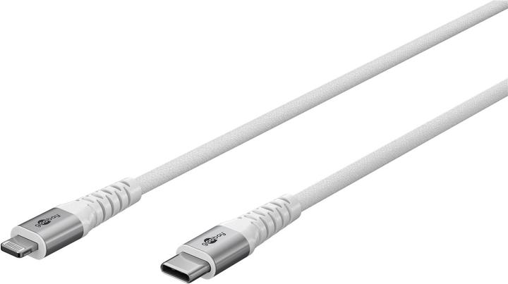 Actual product image Goobay Lightning USB-C Supersoft textile cable with metal plugs, 0.5 m (0.50 m, USB 2.0, 60 W)