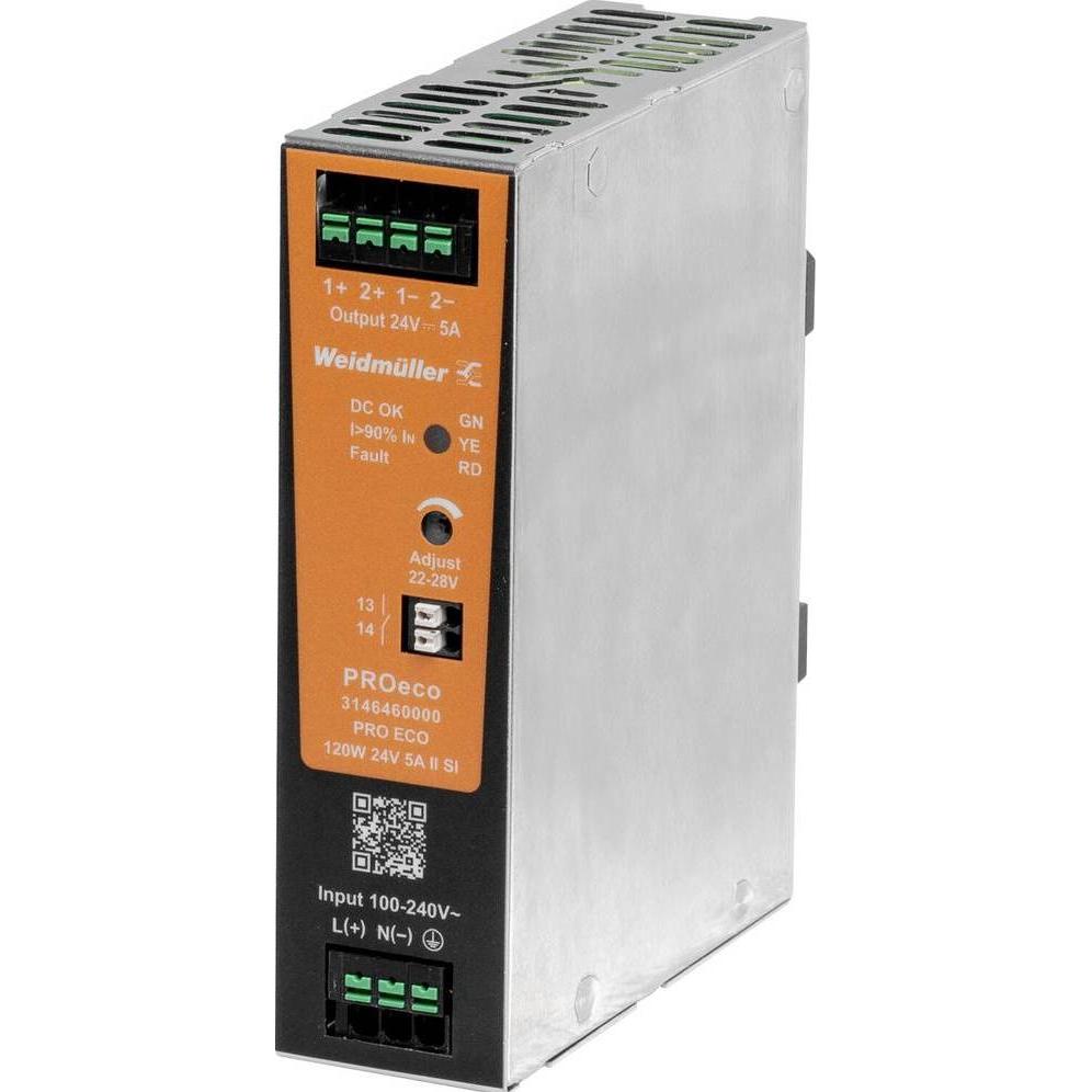 Weidmüller, Alimentazione di sistema, 3146460000 Alimentatore switching 24 V 5 A 120 W Contenuto 1 pz.