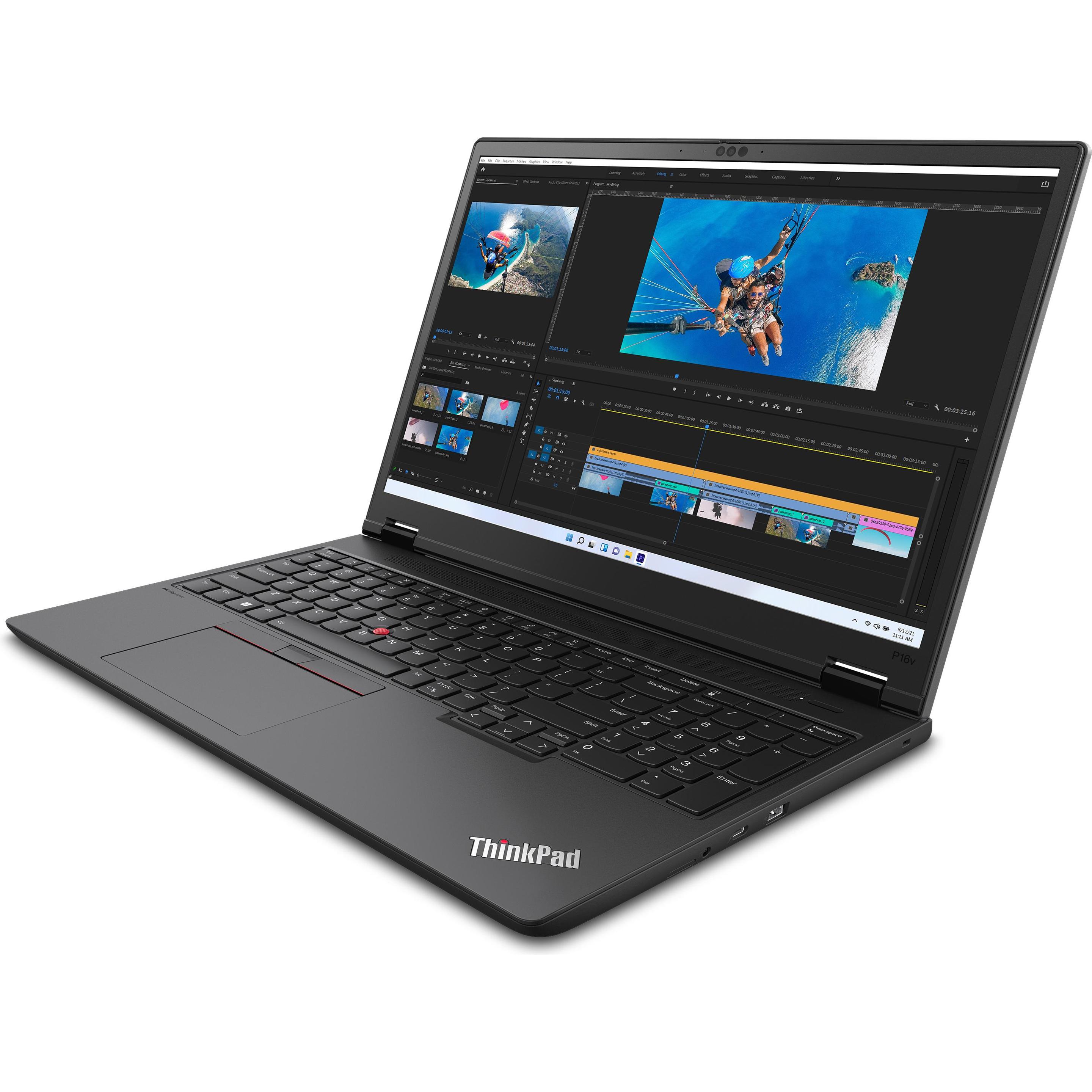 Thumbnail - Lenovo ThinkPad P16v G2 Mobile Workstation 21KX001MPB W11Pro Ultra 7165H/32 GB/1 TB/RTX2000 Ada 8 GB/16,0 W, Notebook Er...