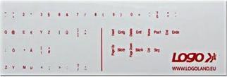 Actual product image Logo Tastaturaufkleber - Deutsch - Rot