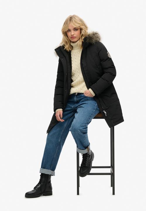 Actual product image Superdry EVEREST FAUX FUR PARKA JACKET Dames Jas - Maat M (12XL)