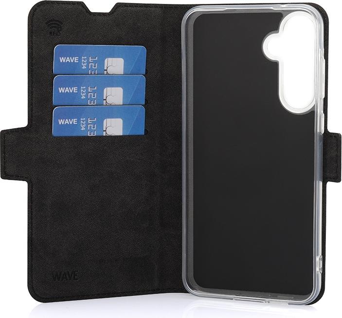 Produktbild Wave BookCase -suojakuori, Samsung Galaxy A55, musta (Samsung Galaxy A55)