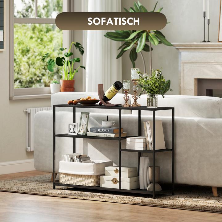 Image du produit Homcom Konsolentisch Stahl Schwarz (110 x 30 x 75 cm)