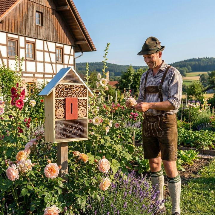Image du produit Relaxdays Hôtel insectes (Abeilles sauvages, Chrysanthèmes, Coccinelles, Papillons)