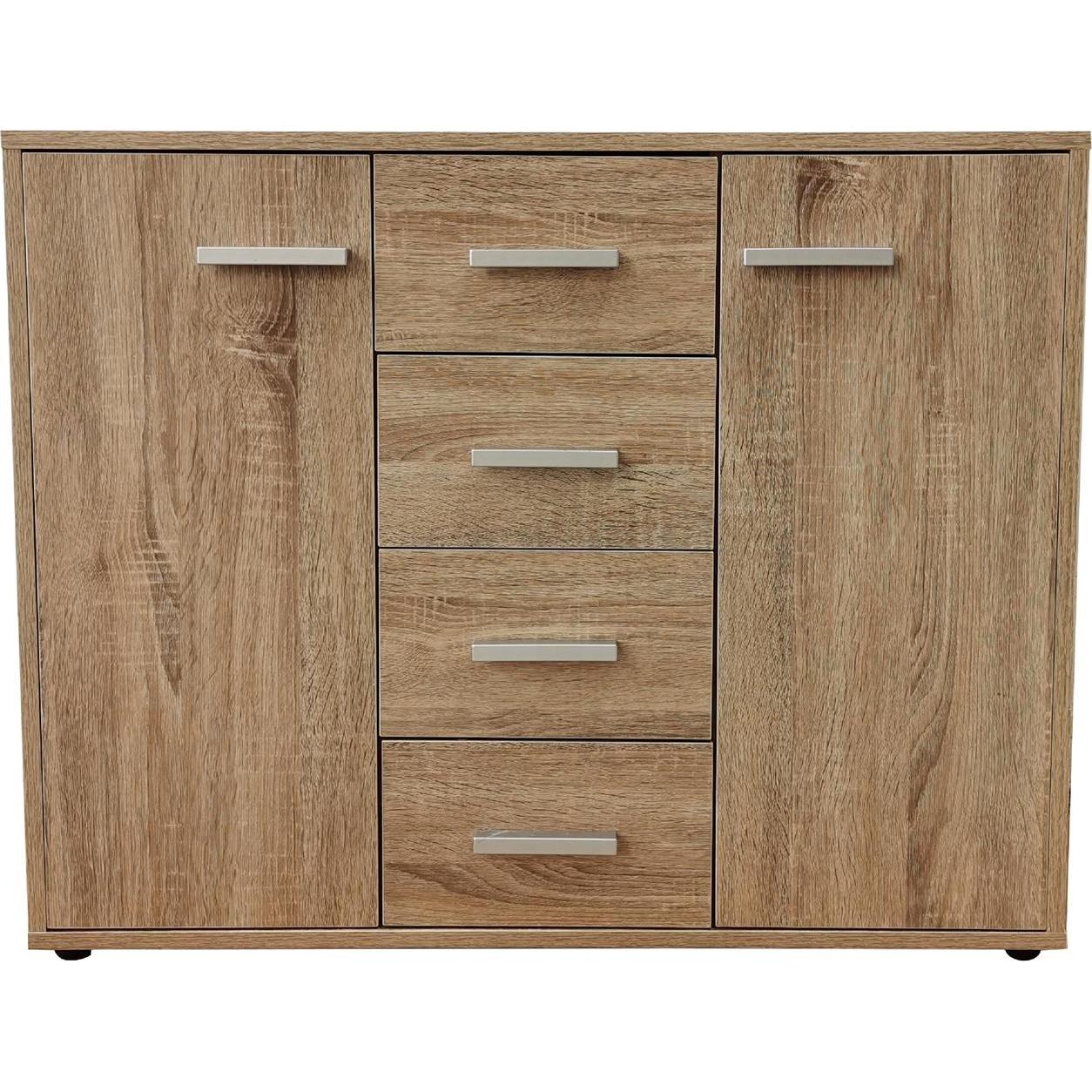 HTI-Living, Kommode + Sideboard, Sideboard Nina mit 4 Schubladen Sonoma